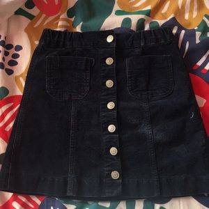 Navy corduroy skirt